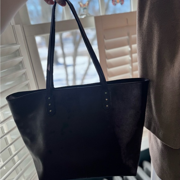 Brownish/maroon Ralph Lauren Cowhide Leather Studded Tote Bag - Picture 7 of 13